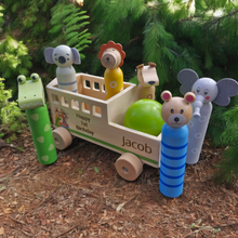Personalised Wooden Australian Zoo Bowling Truck