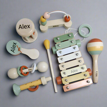 Personalised Wooden musical instrument 7 piece set