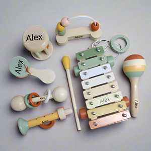 Personalised Wooden musical instrument 7 piece set