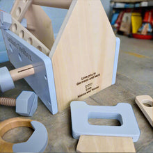 Personalised Wooden Toolbox - Baby Blue