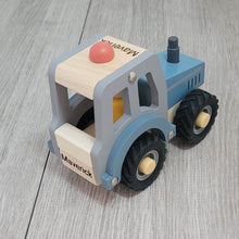 Personalised Wooden Blue Tractor