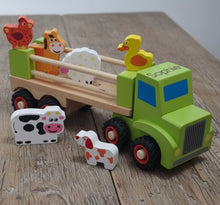 Personalised Wooden Big Farm Truck with Animals