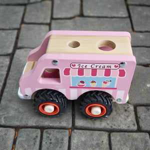 Personalised Wooden Ice Cream Truck with Driver
