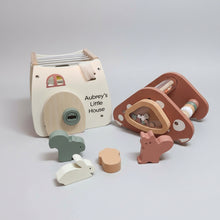 Personalised Wooden Multifunction Activity Cube Mushroom Shape 5-in-1