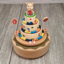 Personalised Music Box - Piggy Birthday Cake