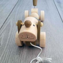Personalised Wooden Pull Along Dog