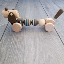 Personalised Wooden Pull Along Dog