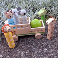 Personalised Wooden Australian Zoo Bowling Truck