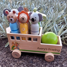 Personalised Wooden Australian Zoo Bowling Truck