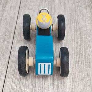 Personalised Retro Racing Car - Teal