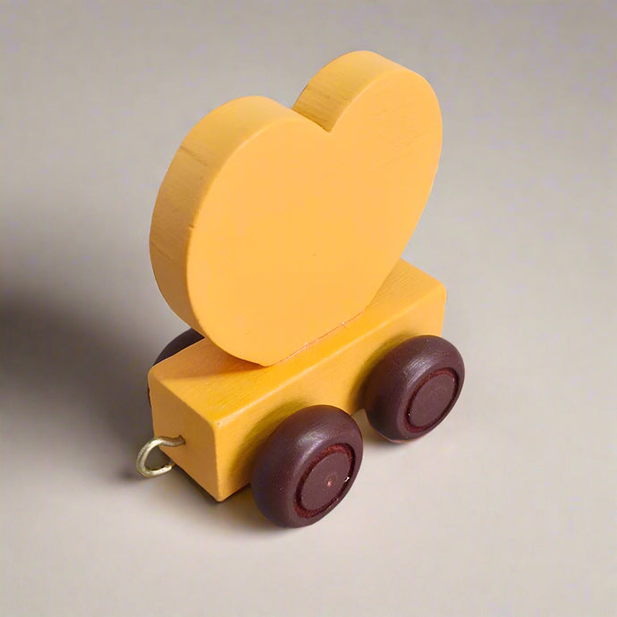 Wooden Coloured Heart Sunset