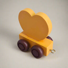 Wooden Coloured Heart Sunset