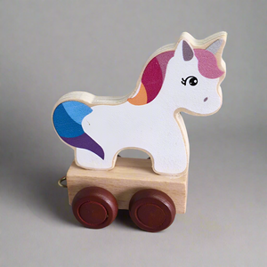Wooden Coloured Front Unicorn
