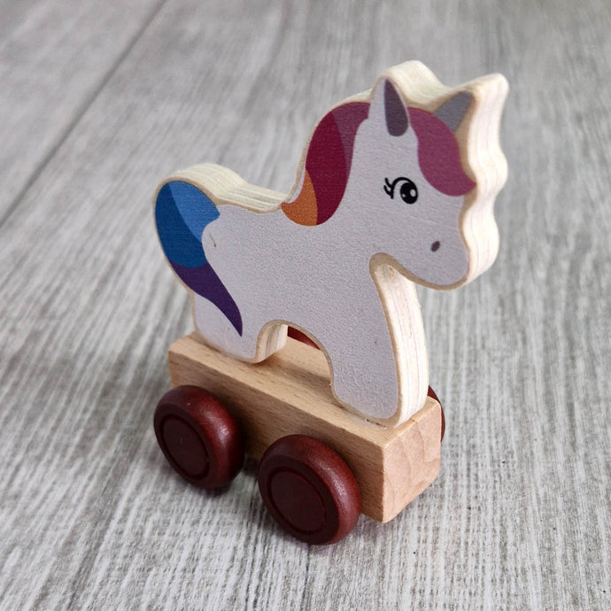 Wooden Coloured Front Unicorn