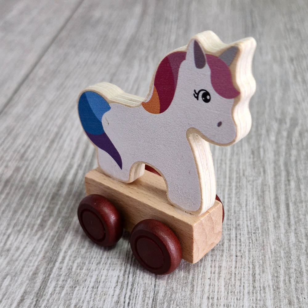 Wooden Coloured Front Unicorn