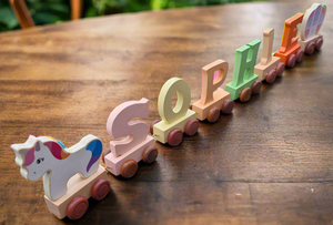 Wooden Coloured Princess Carriage