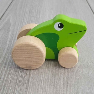 Personalised Wooden Frog Car