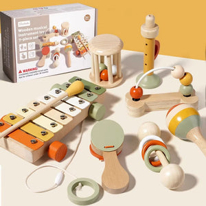 Personalised Wooden musical instrument 7 piece set