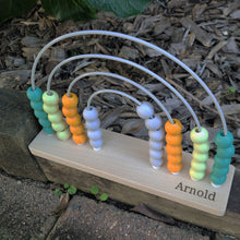 Personalised Rainbow Abacus Olive