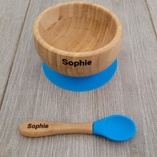 Personalised Duck Bamboo Dinnerware set - BLUE