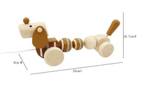 Personalised Wooden Pull Along Dog