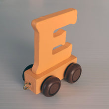 Wooden Coloured Train Letter E