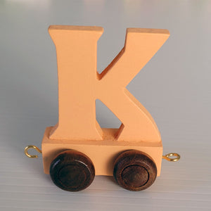 Wooden Coloured Train Letter K