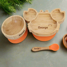 Personalised Crab Bamboo Dinnerware set - ORANGE