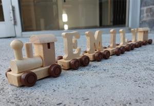 Personalised Wooden Name Train