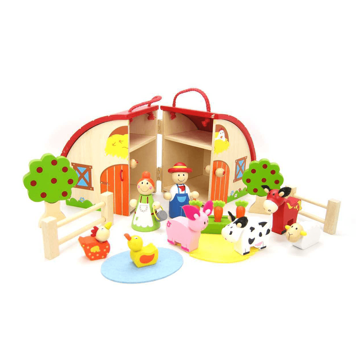 Farm Playset With Carry House Kaper Kidz