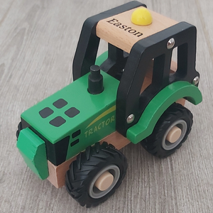 Personalised Wooden Green Tractor