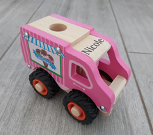 Personalised Wooden Ice Cream Truck with Driver
