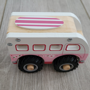 Personalised Wooden Pink Kombi