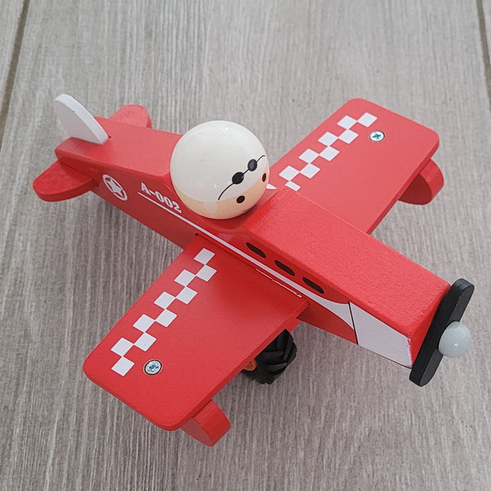 Personalised Wooden Red Plane