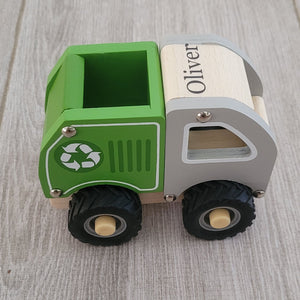 Personalised Wooden Recycle Truck