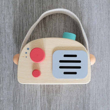 Personalised Wooden Radio Maroon - Music Box