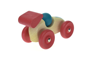 Retro Wooden Racing Car - Red