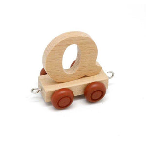 Wooden Train Letter Q