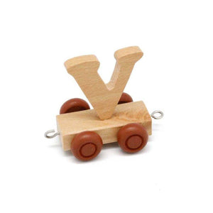 Wooden Train Letter V