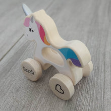 Personalised Wooden Unicorn Car