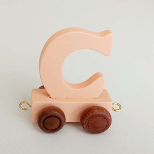 Wooden Coloured Letter C