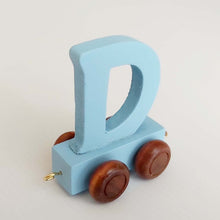 Wooden Coloured Train Letter D