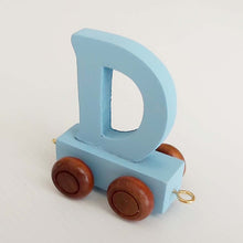 Wooden Coloured Train Letter D