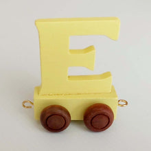 Wooden Coloured Train Letter E