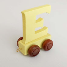 Wooden Coloured Train Letter E
