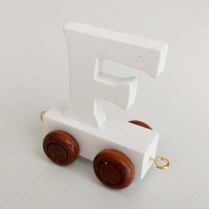 Wooden Coloured Train Letter F