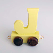 Wooden Coloured Letter J