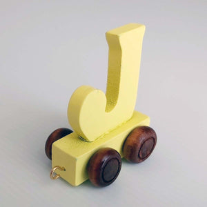 Wooden Coloured Letter J