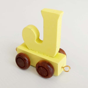 Wooden Coloured Train Letter J