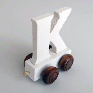 Wooden Coloured Letter K
